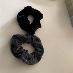 Pack of 2 unused velvet scrunchies